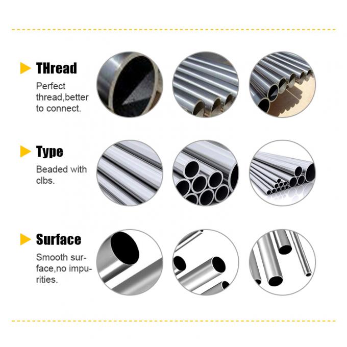 CuNi 90/10 ท่อ ANSI B36.19 DN50 1.5MM ASTM B466 UNSCooper ท่อสแตนเลสไร้ผิว 1