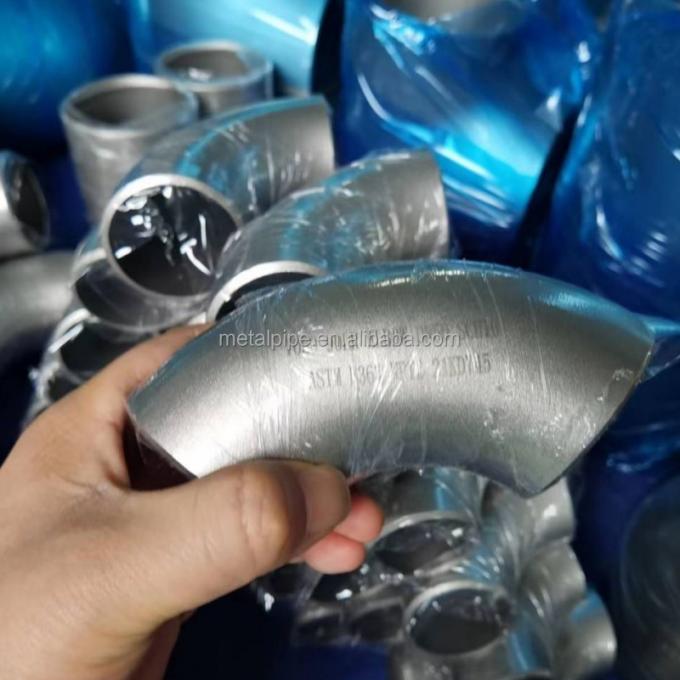 อะไหล่ท่อท่อโลหะทองแดง นิเคิล ASME B36.19 LR/SR 2inch Sch10s 90 องศา 0