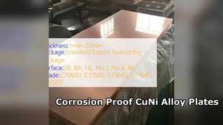 CuNi 90 10 และ 70 30 แผ่นโลหะผสมป้องกันการกัดกร่อน