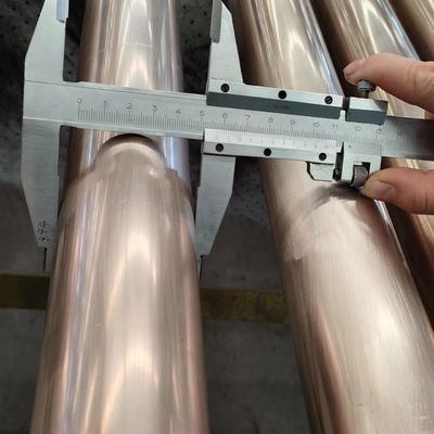 ASTM B466 C71500 CuNi 70/30 ท่อป้องกันการกัดกร่อนของท่อทองแดงนิกเกิลไม่มีรอยต่อ