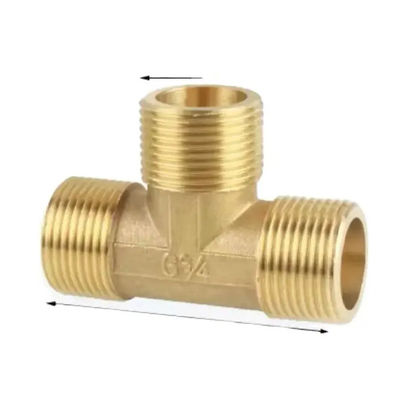 C70600 CuNi 9010 ทองเหลืองหญิงด้าย TEE FITTING นิกเกิล 15 มม.22 มม.ทองแดงเท่ากับ TEE