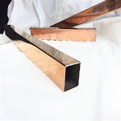 ท่อทองแดงนิกเกิล C70600 - บริสุทธิ์ 99%, สี่เหลี่ยม 20 มม./25 มม., ความหนาผนัง 1/2 มม.-2 มม.