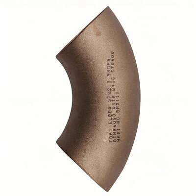 CuNi 70/30 Copper Nickel 90° LR Elbow ASME B16.9 Butt Weld Pipe Fitting Marine Grade