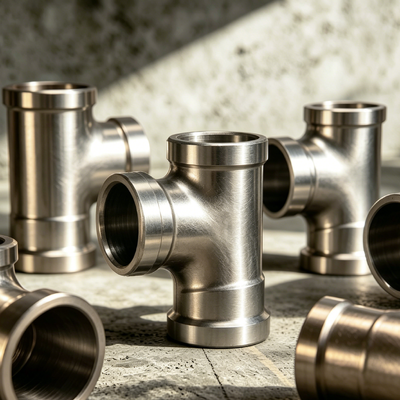 DN20 Threaded Copper Nickel Equal Tee Anti-Corrosion Cupro Nickel Equal Tee for Industrial Water Pipe